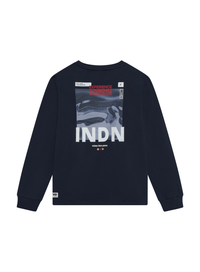 T-Shirt LS Backprint Indian 960819 | Deep Navy-7845 (AW26)