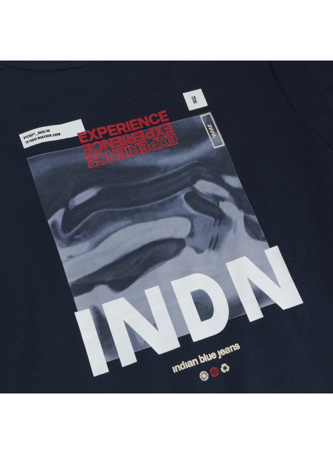 T-Shirt LS Backprint Indian 960819 | Deep Navy-7845 (AW26)