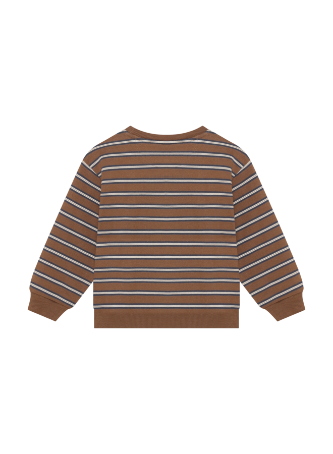 Oversized Sweater Striped 920448 | Almond Brown-2721 (W26)