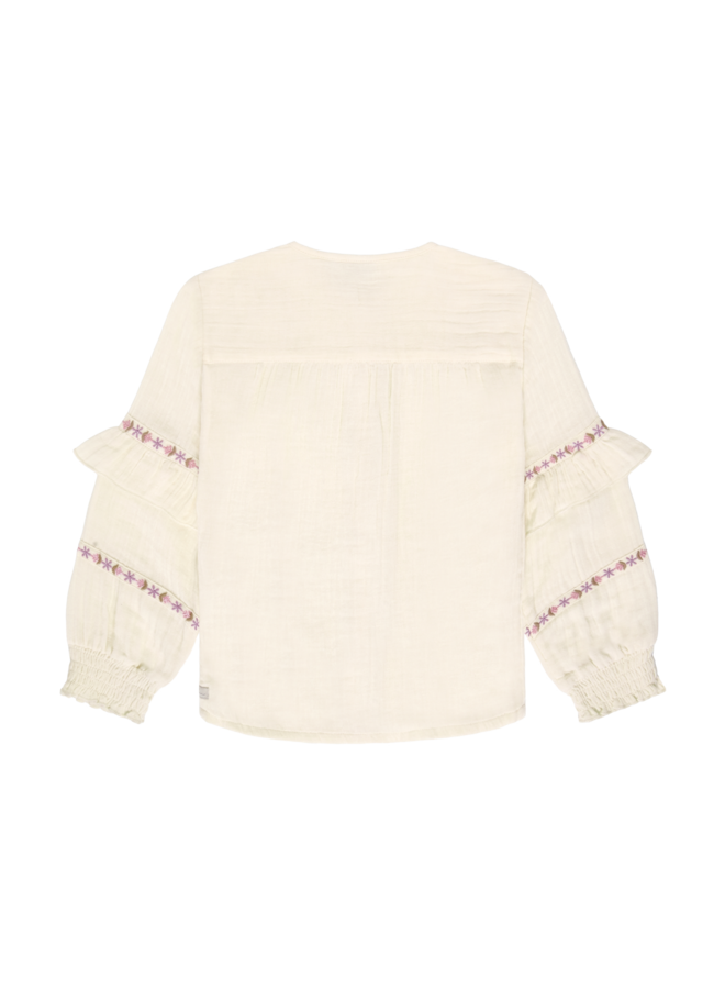 Shirt Longsleeve Ruffle 930478 | Mother of Pearl-1611 (W26)