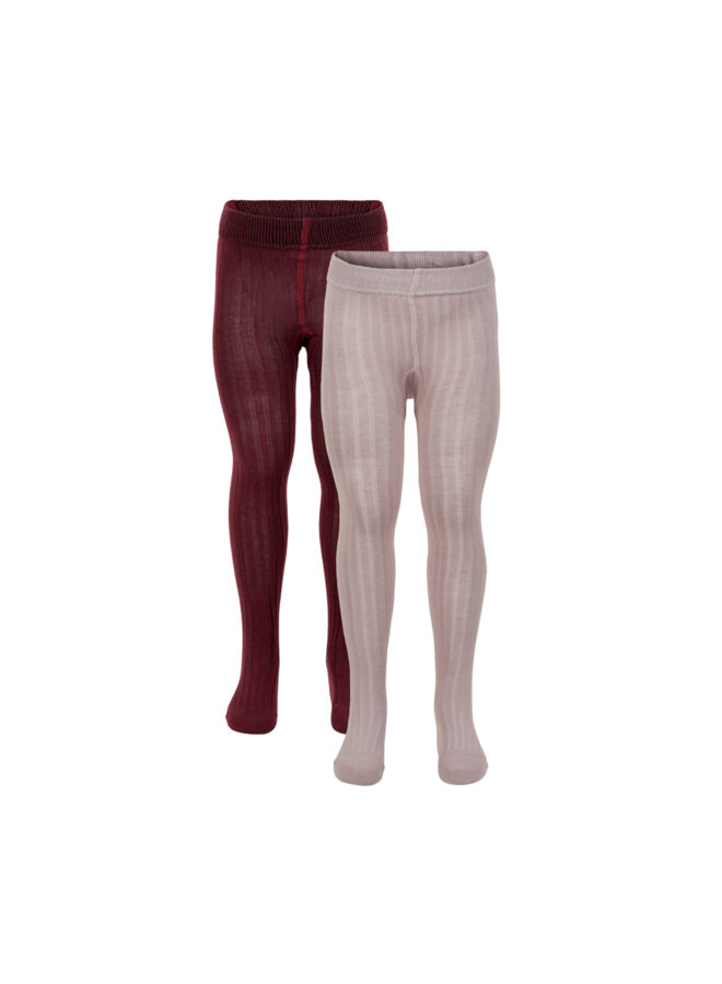 Stocking - solid rib (2-pack) 5754 | Rose Smoke (514)