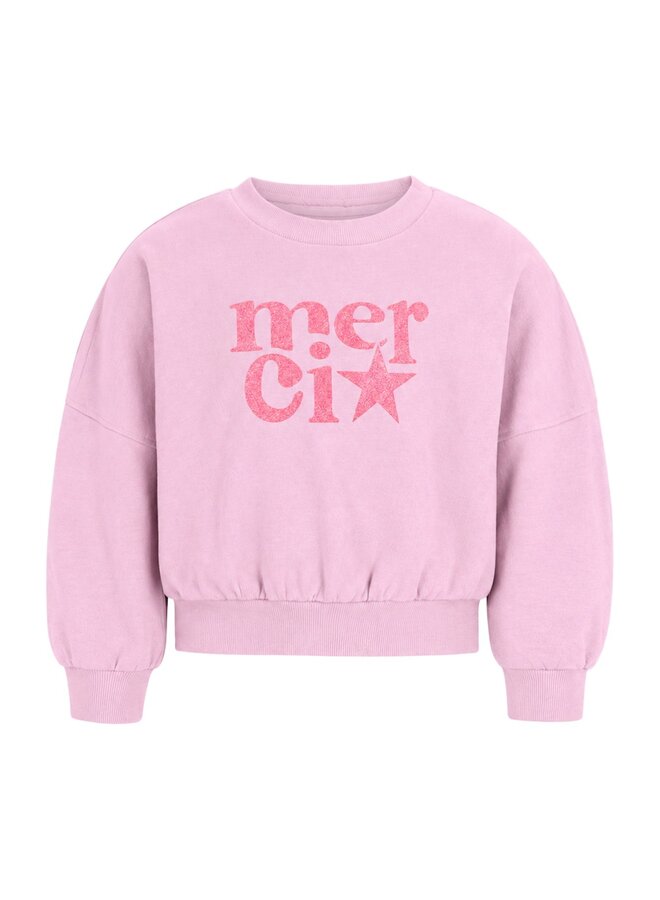 F608-5305 Danee Flo girls oversized sweater | Soft lilac 602 (W26)