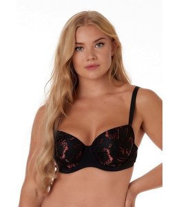 After Eden ANNA Lace Bra Black|Chili