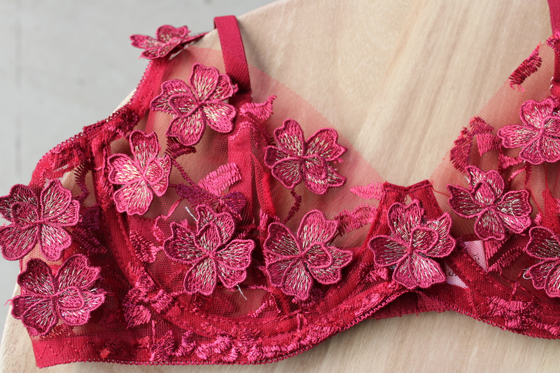 Red Flower Bra Body Dream by A