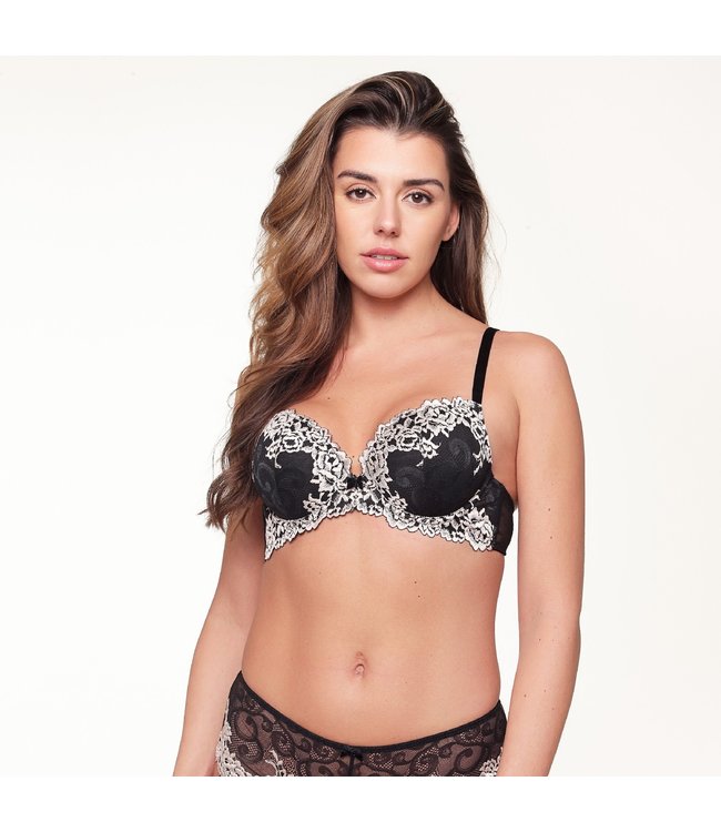 LingaDore Black & Sand Lace Gel Bra