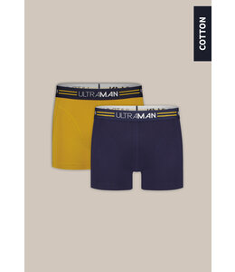 ULTRAMAN 2-pack Boxers Cotton Navy+Yellow