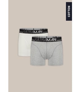 ULTRAMAN 2-pack boxers basic cotton Grey+White