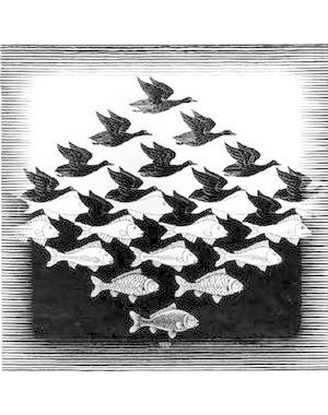  Koelkastmagneet | Sky and Water, M.C. Escher