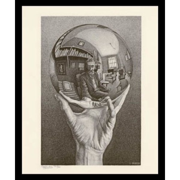 M.C. Escher | Hand with reflecting sphere | Ingelijst | no. 2 - serie 429