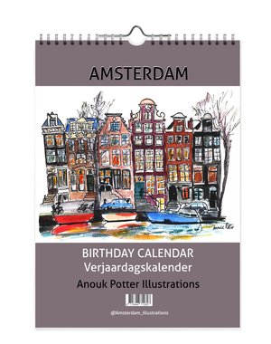  Verjaardagskalender Amsterdam | Anouk Potter Illustrations