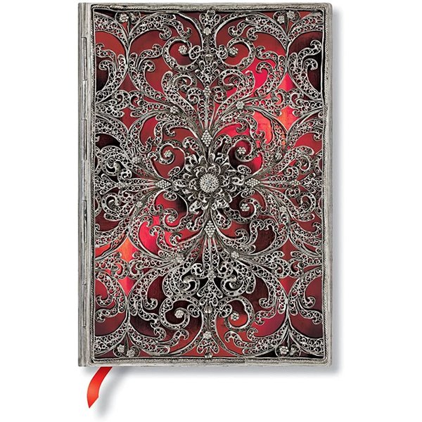 Silver Filigree Garnet Softcover Ultra | Lined