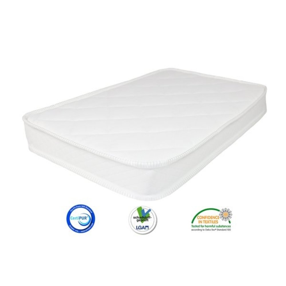 Mattress 130x200x20cm high resilience foam 40 double jersey