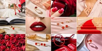 Styling met rode edelstenen