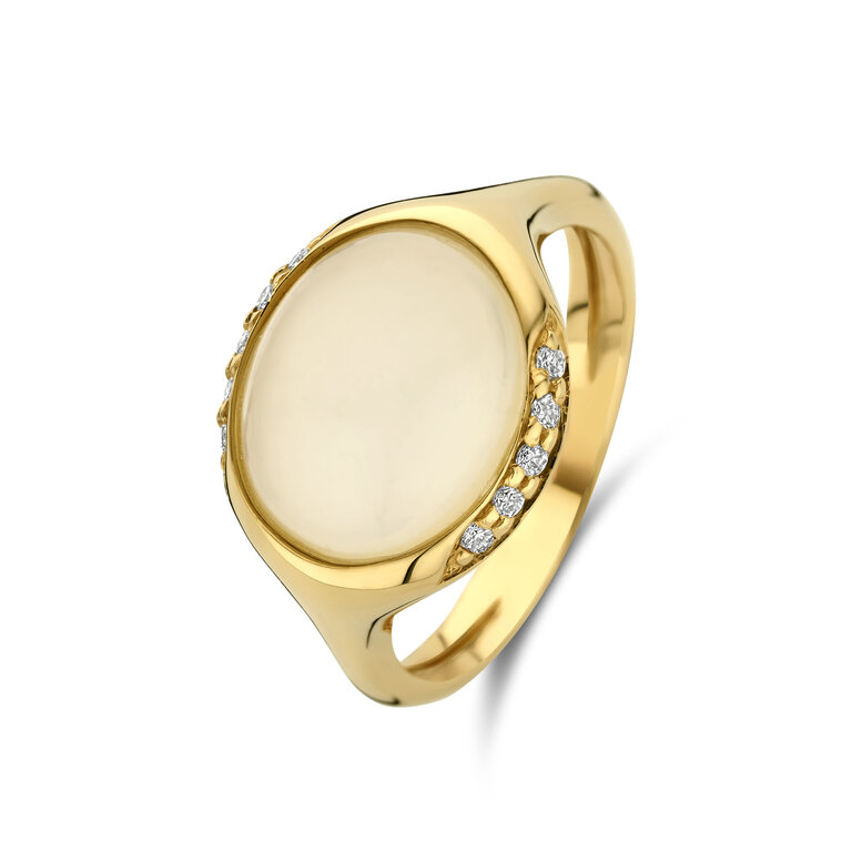 Napoli Ring Ricco white moonstone and daimonds