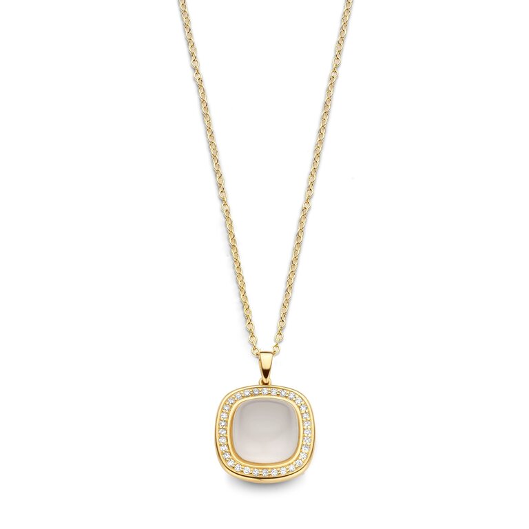 Antibes Necklace Bellisimo rose quartz and diamonds