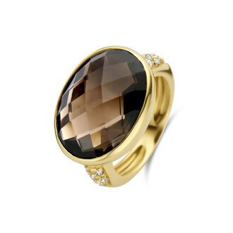 New York Ring Ricco smoky quartz and daimond