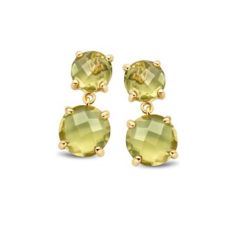 Rimini Earstuds Due lemon quartz