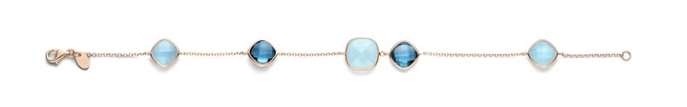 San Marino Bracelet Angolo milky aquamarine london blue topaz