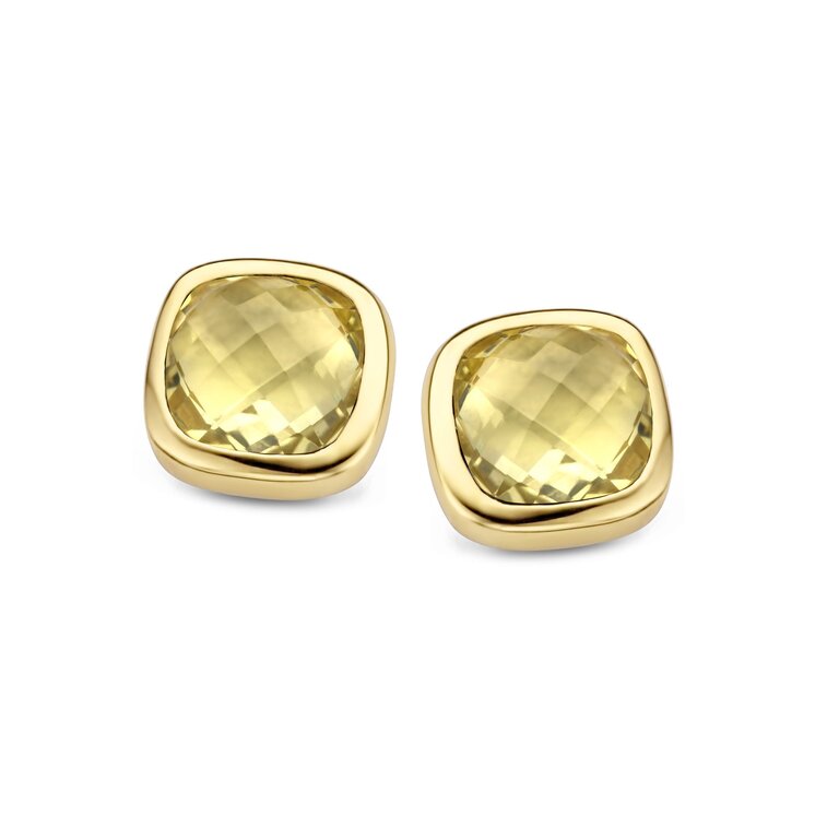 San Marino Earstuds Medio lemon quartz