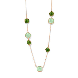 San Marino Necklace Angolo aventurine and green jade