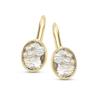 Venice Earrings black rutilized quartz