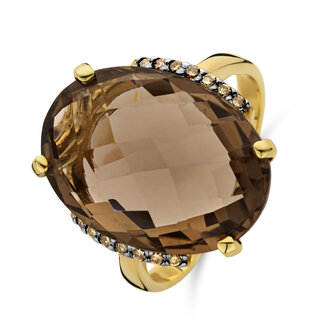 Sienna Ring Grande Bellisimo smoky quartz and daimonds Sienna Ring Grande Bellisimo smoky quartz and daimonds