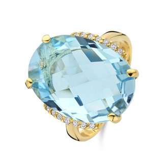 Sienna Ring Grande Bellisimo  blue topaz and daimonds Sienna Ring Grande Bellisimo  blue topaz and daimonds
