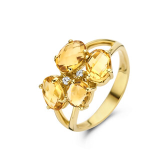 Sienna Ring del Campo citrine and diamonds