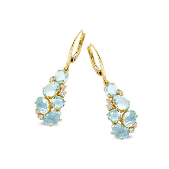 Sienna Earrings Palazzo blue topaz and diamonds