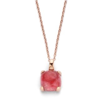 Lucca Necklace doublet ruby and rock crystal
