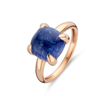 Lucca Ring doublet sodalite and rock crystal Lucca Ring doublet sodalite and rock crystal