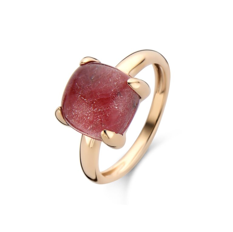 Lucca Ring  doublet ruby and rock crystal