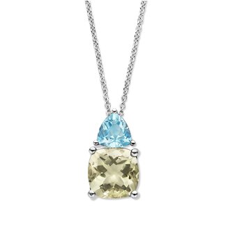 Nice Necklace blue topaz and green amethist Nice Necklace blue topaz and green amethist