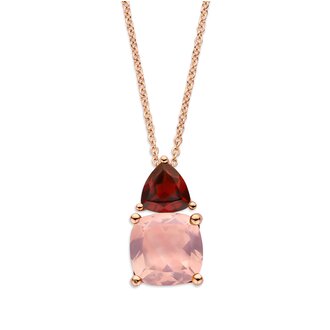 Nice Necklace garnet and rose quartz Nice Necklace garnet and rose quartz