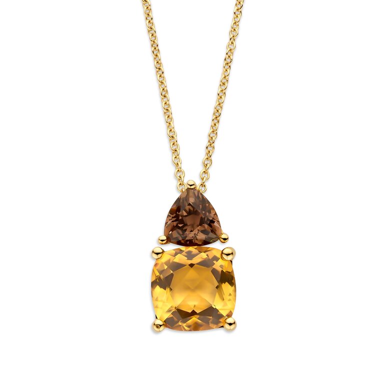 Nice Necklace smoky quartz and citrine