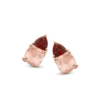 Nice Earstuds garnet and rose quartz Nice Earstuds garnet and rose quartz