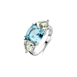 Nice Ring blue topaz and green amethist Nice Ring blue topaz and green amethist