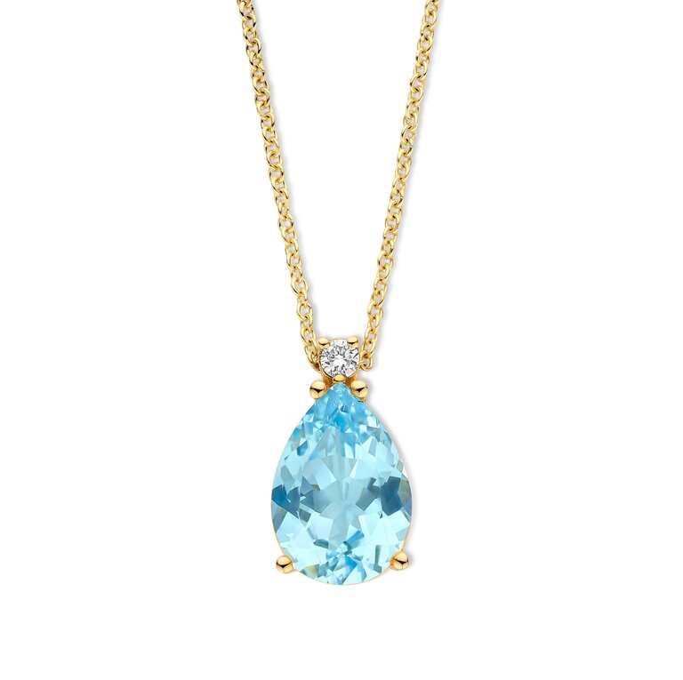 Sydney Necklace blue topaz and diamond