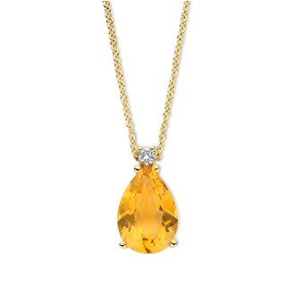 Sydney Necklace citrine and diamond