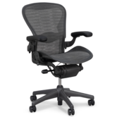 Generalüberholter Herman Miller Aeron Chair Tuxedo (Graphit)