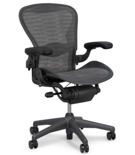 Refurbished Herman Miller Aeron Chair Tuxedo (graphite)