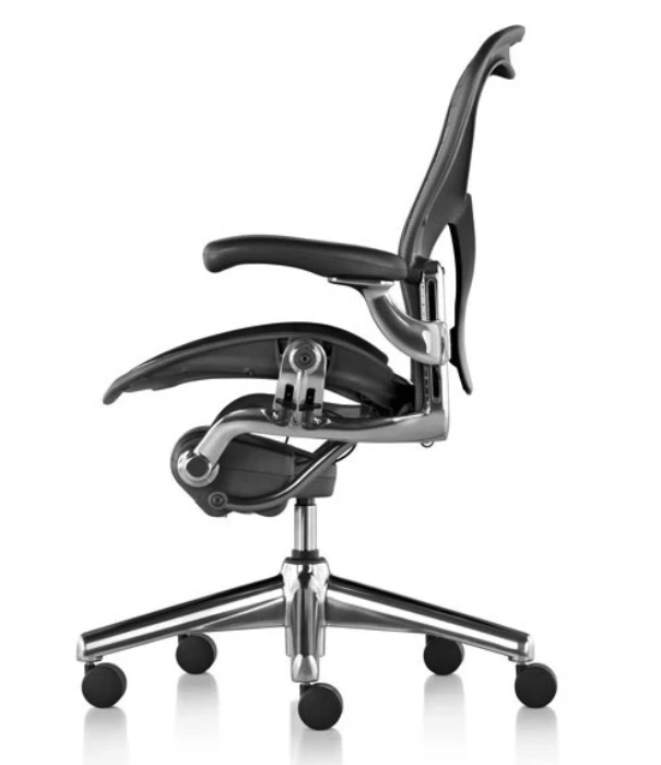 Herman Miller Chaise Herman Miller Aeron Tuxedo remise à neuf (Polished)