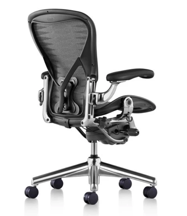 Herman Miller Renoverad Herman Miller Aeron Chair Tuxedo (Polished)