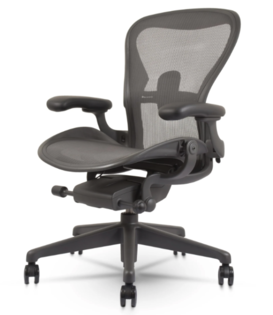 Reacondicionado Herman Miller Aeron Grafito remasterizado