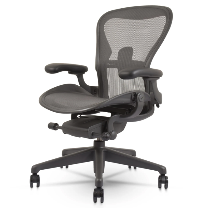 Herman Miller Aeron Remastered Graphite Refurbished RefurbishedMiller   Herman Miller Herman Miller Aeron Remastered Graph 