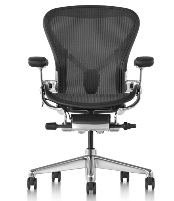 Herman Miller Aeron Remastered Polished Aluminium Refurbished