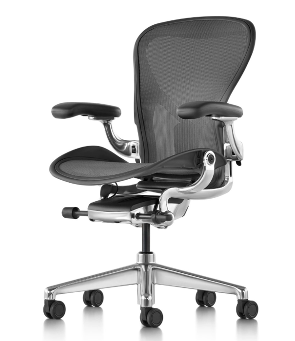 Herman Miller Aeron Remastered Polished Aluminium Refurbished