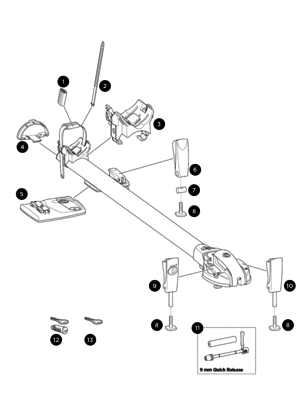 Thule Onderdelen Thule ThruRide 565