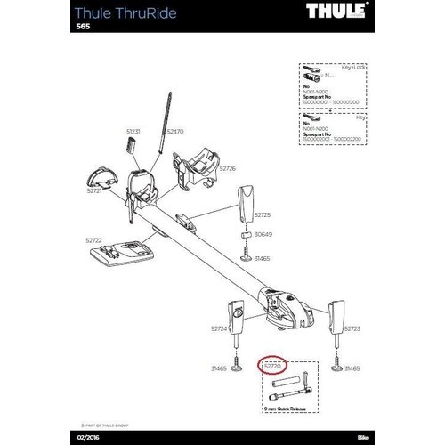 Thule Thule 9mm QuickRelease Adapter + Skewer