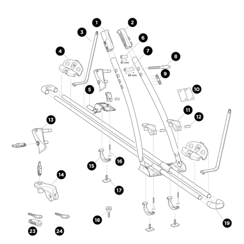 Thule FreeRide Frame houder 2: nr 1500034164